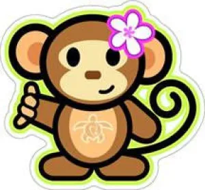 Shaka Monkey Decal