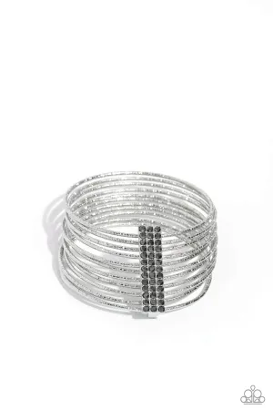 Shimmery Silhouette - Silver Bracelet