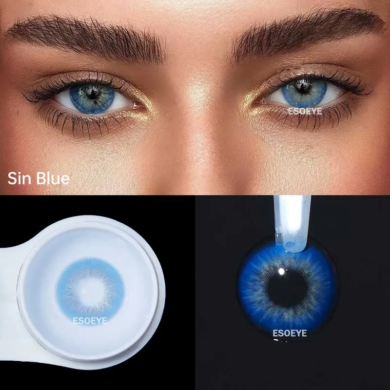 Sin Blue Colored Contact Lenses Yearly