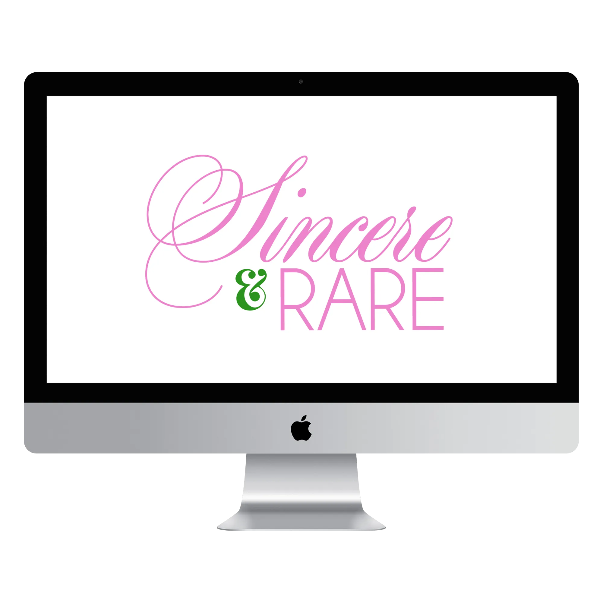 Sincere & Rare (White) Desktop Wallpaper