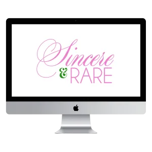 Sincere & Rare (White) Desktop Wallpaper