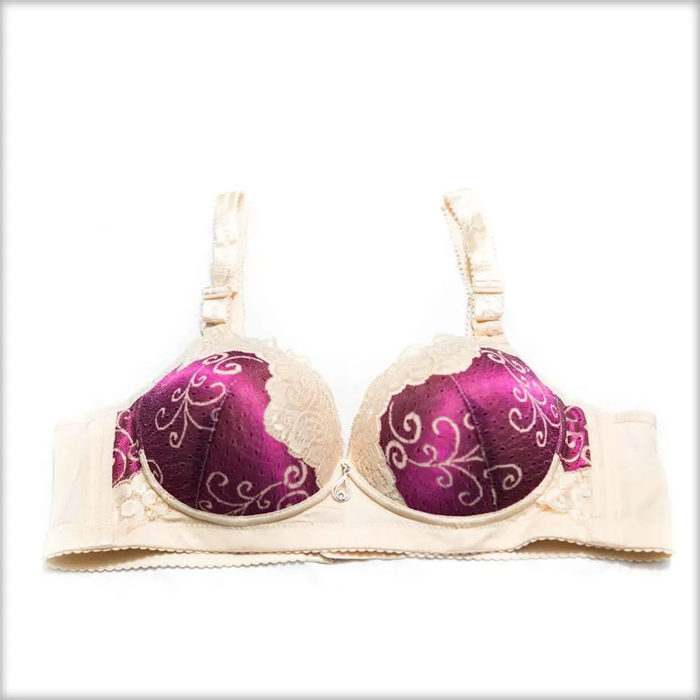Single Padded Purple Bridal Bra