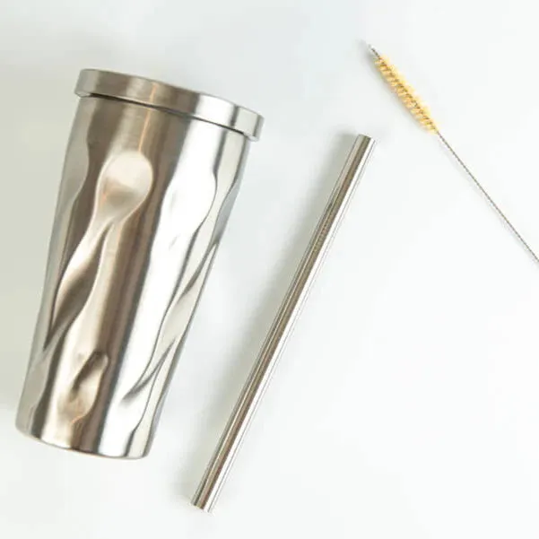 Smoothie & Bubble Tea Insulated Cup with Straw and Cleaner