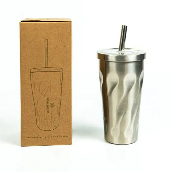 Smoothie & Bubble Tea Insulated Cup with Straw and Cleaner