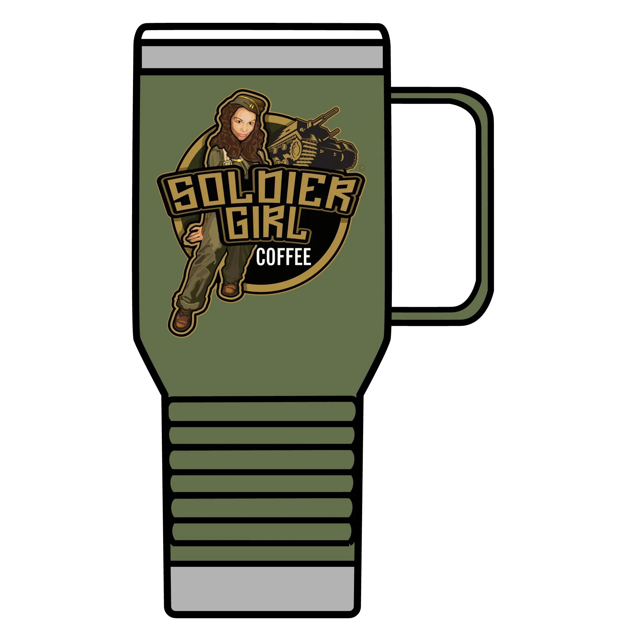 Soldier Girl Coffee Travel Mug 20 oz