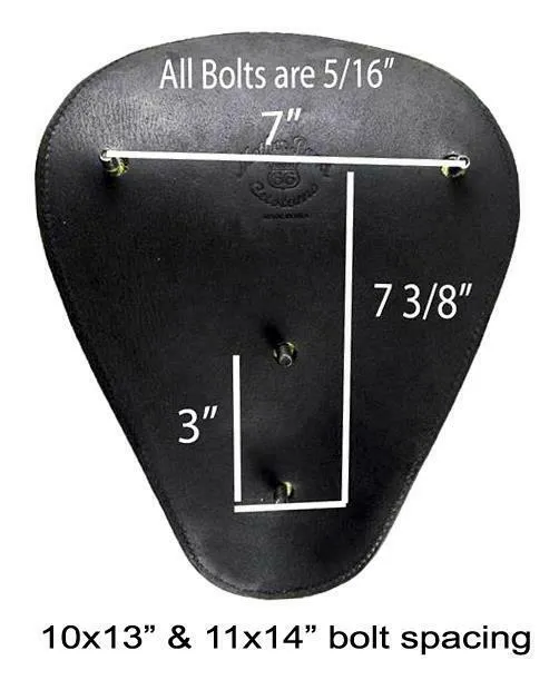 Spring Seat Chopper Bobber Harley Sportster Honda 10x13 Black Oak Leaf Leather