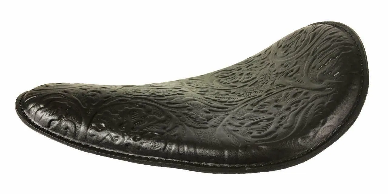 Spring Seat Chopper Bobber Harley Sportster Honda 10x13 Black Oak Leaf Leather