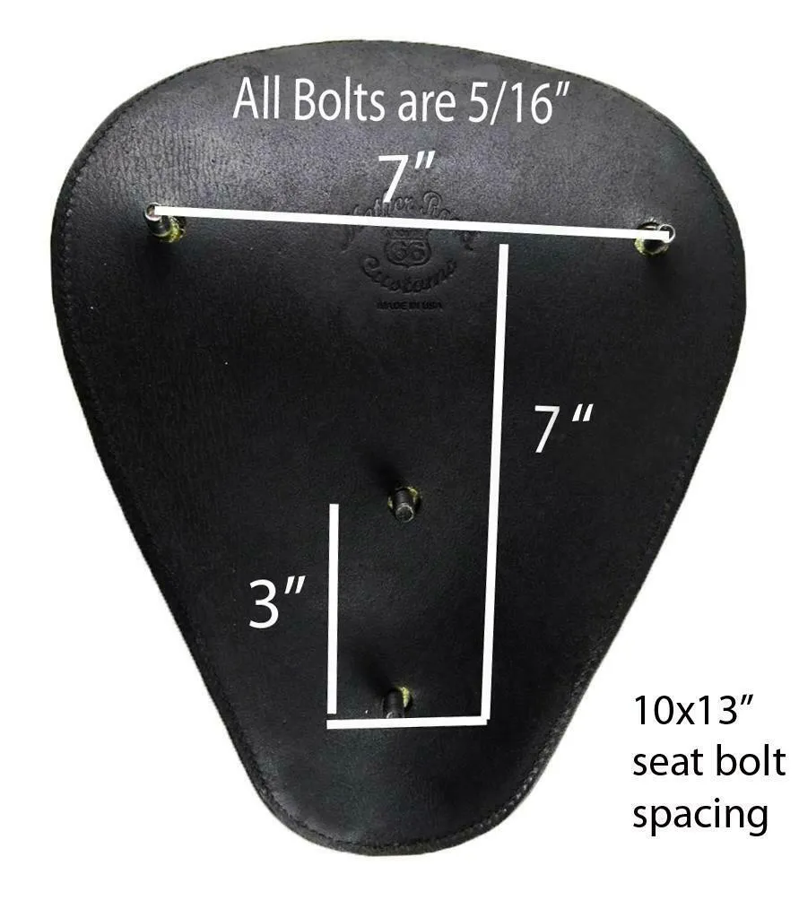 Spring Seat Chopper Bobber Harley Sportster Honda 11x14 AntBrn Oak Leaf Leather