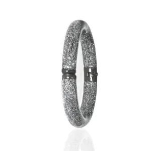 Stardust Hematite Snakeskin Bangle Bracelet