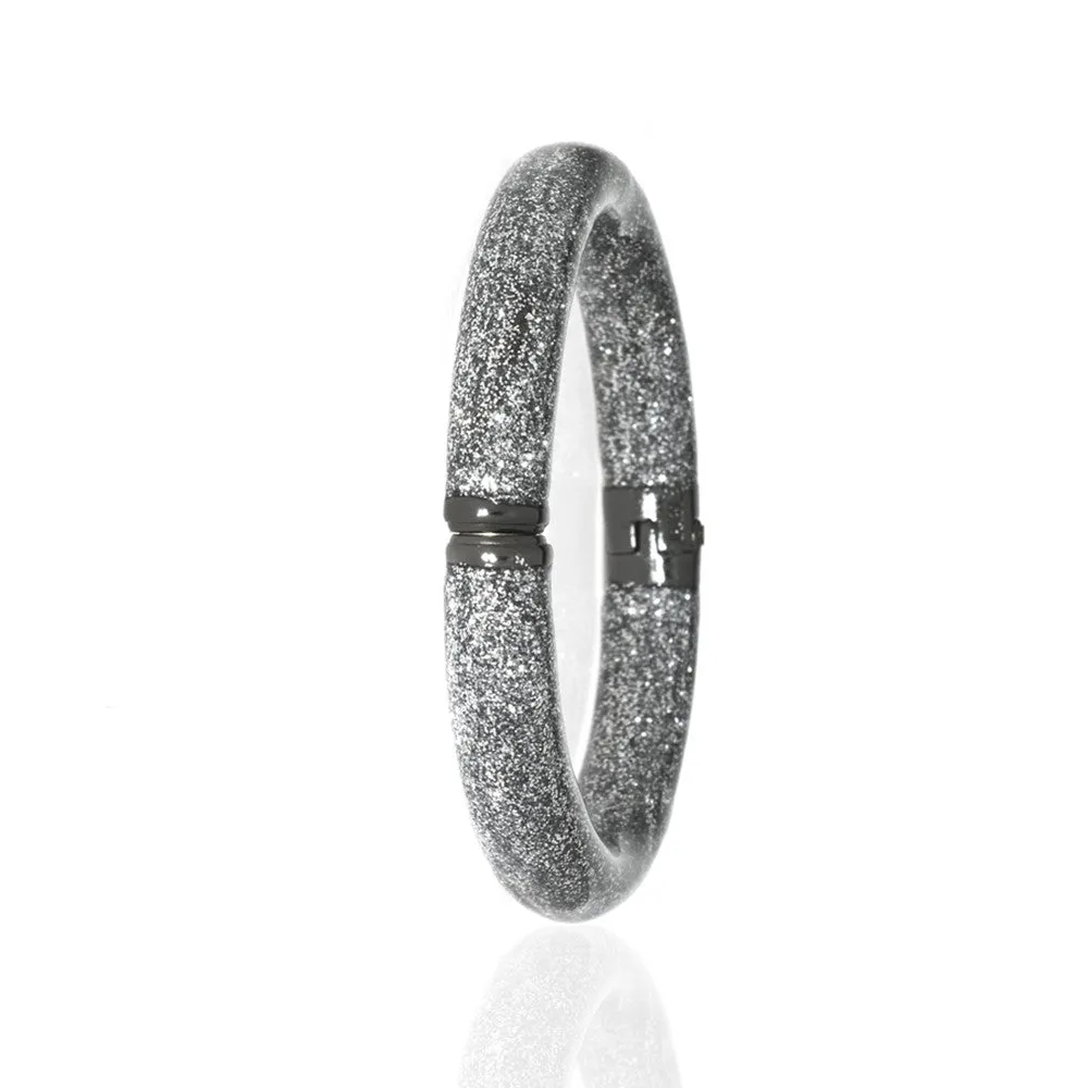 Stardust Hematite Snakeskin Bangle Bracelet