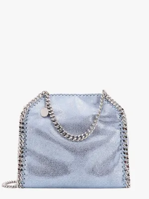 Stella Mccartney Falabella Mini Tote Shoulder Bag In Shaggy Deer Eco Shiny Fabric