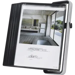 Tarifold VEO Wall Display Unit, 10 Black Pockets