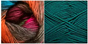 TEAL   PEACE LILY (100% Acrylic) Phoenix Cardigan Kit (Sizes Small/Medium or Large - X-Large)