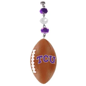 Texas Christian University - Logo Football  (Set of 3)  MAGNETIC ORNAMENT