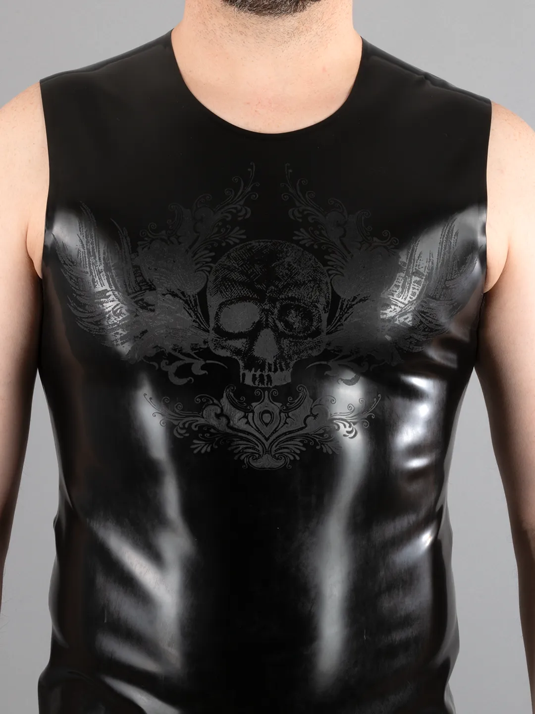 Textured Skull Latex Top