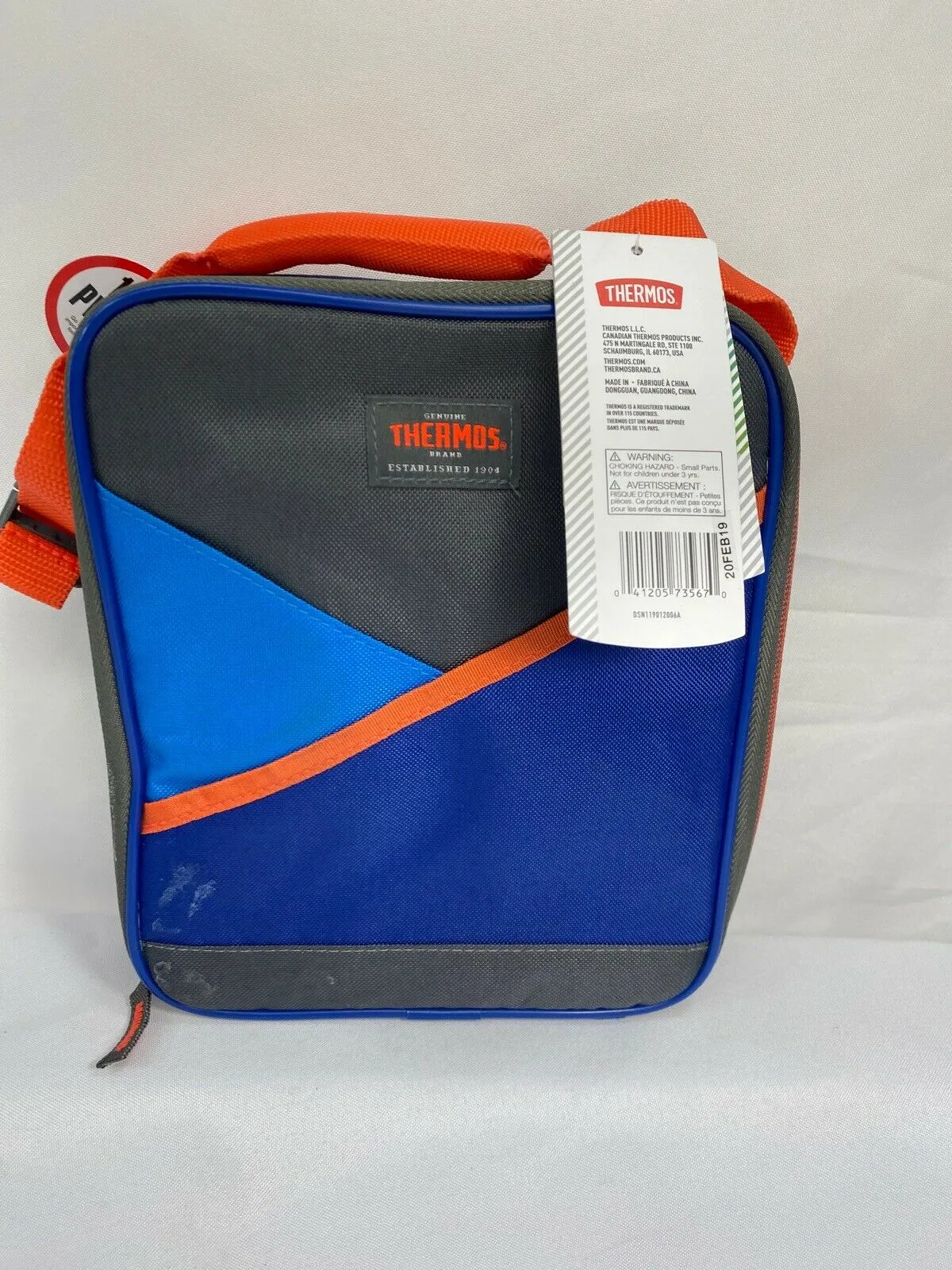 THERMOS BRAND INSULATED LUNCH KIT Box Bag Navy Orange Black Hot Cold Travel