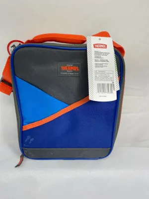 THERMOS BRAND INSULATED LUNCH KIT Box Bag Navy Orange Black Hot Cold Travel