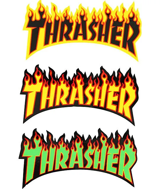 Thrasher Flame Sticker - XL