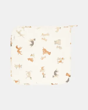 TOSHI BABY WASHCLOTH MUSLIN-2PCS/PUPPY LOVE