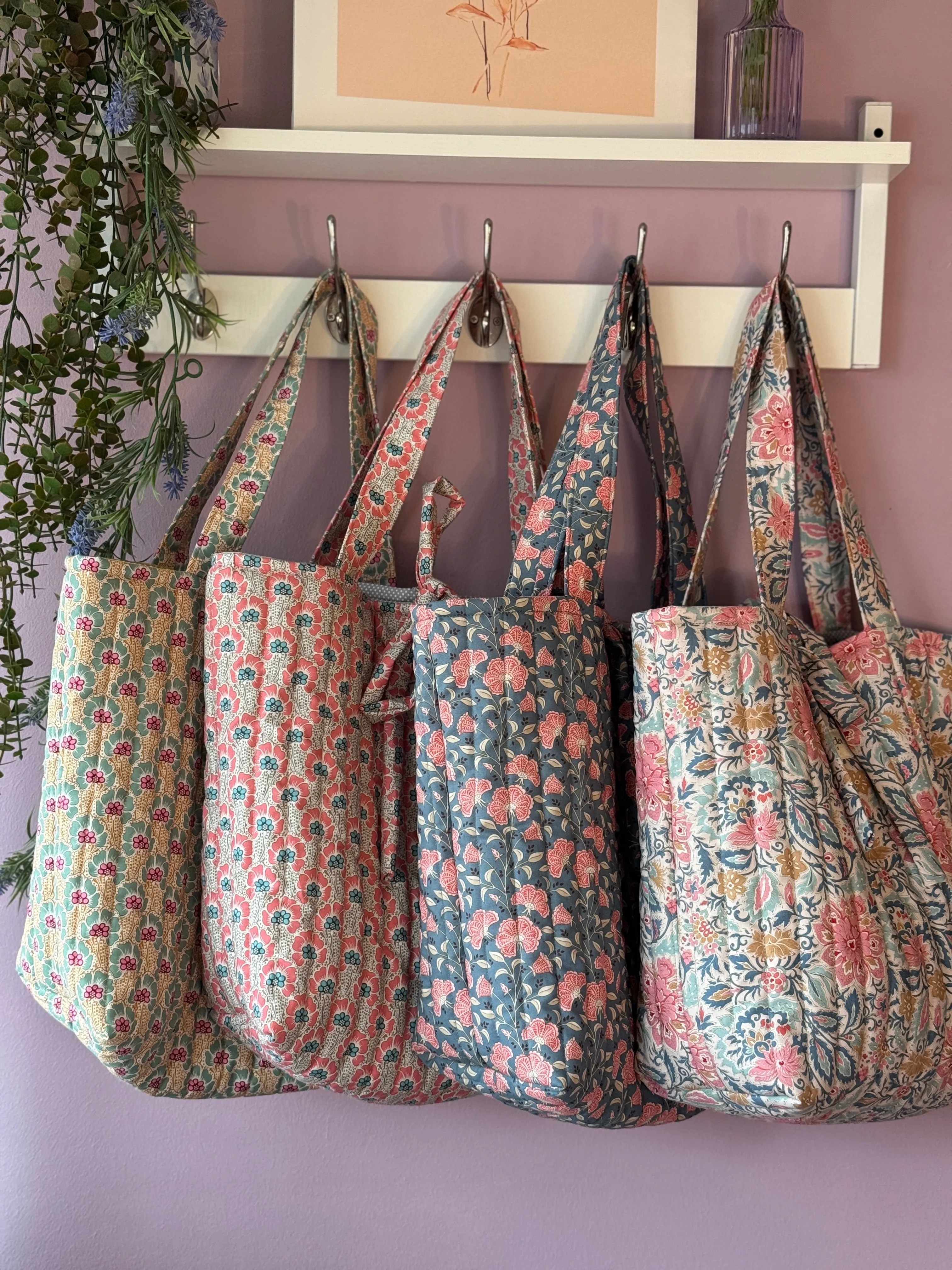 Tote bag Begonia flowers.