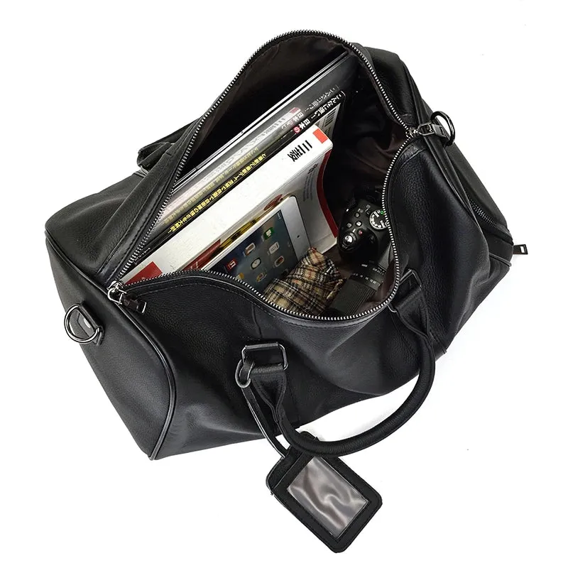 Travel Bag Cow Leather Carry On Luggage Bag