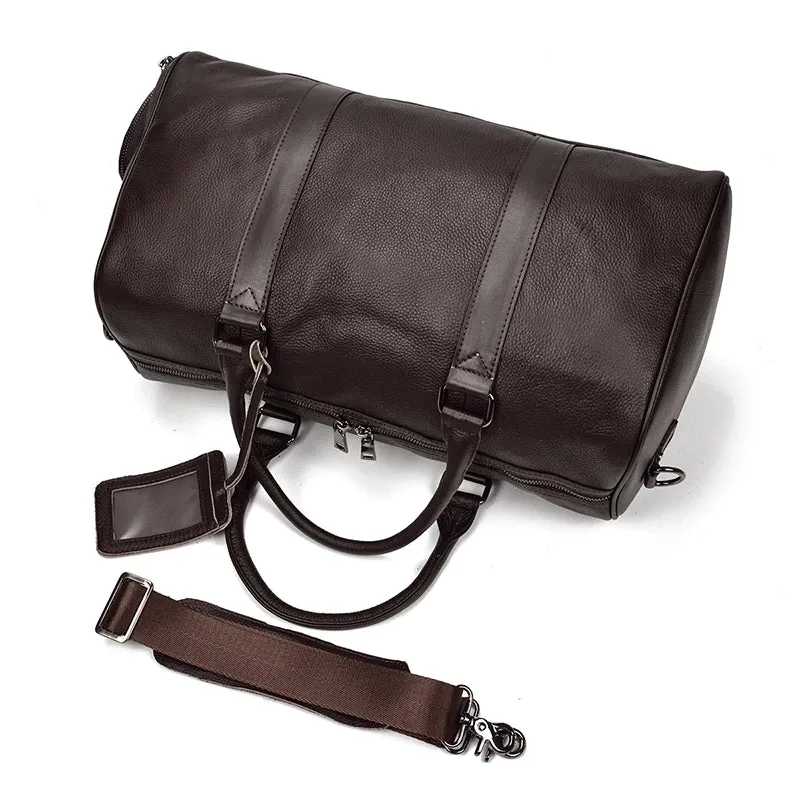 Travel Bag Cow Leather Carry On Luggage Bag