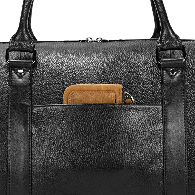 Travel Bag Cow Leather Carry On Luggage Bag