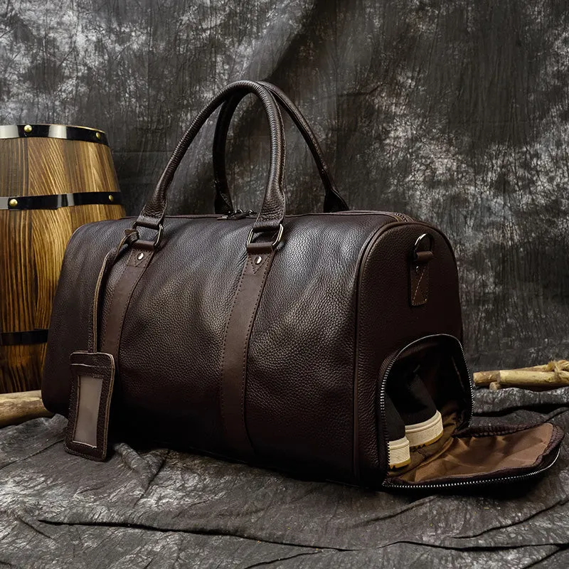 Travel Bag Cow Leather Carry On Luggage Bag