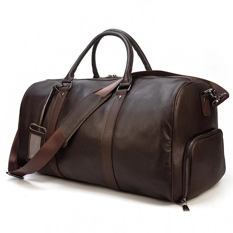 Travel Bag Cow Leather Carry On Luggage Bag