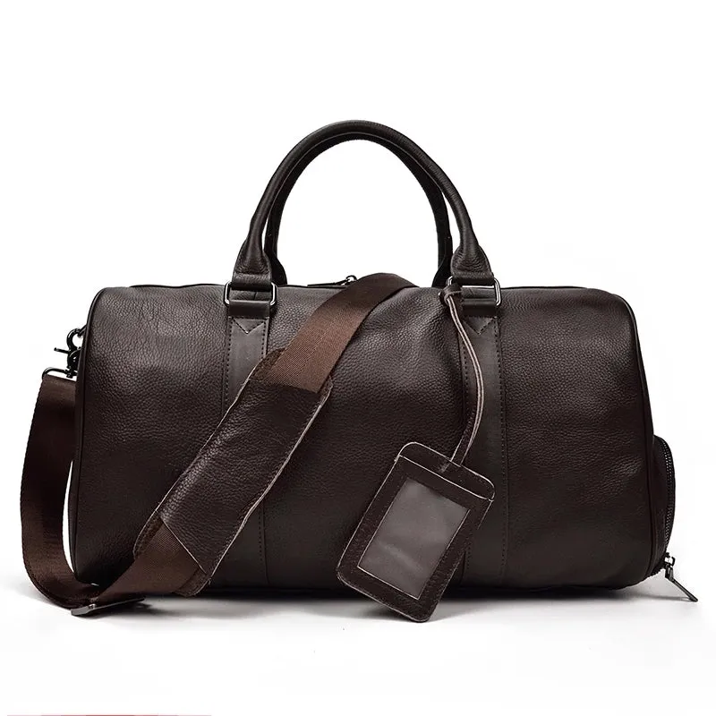 Travel Bag Cow Leather Carry On Luggage Bag