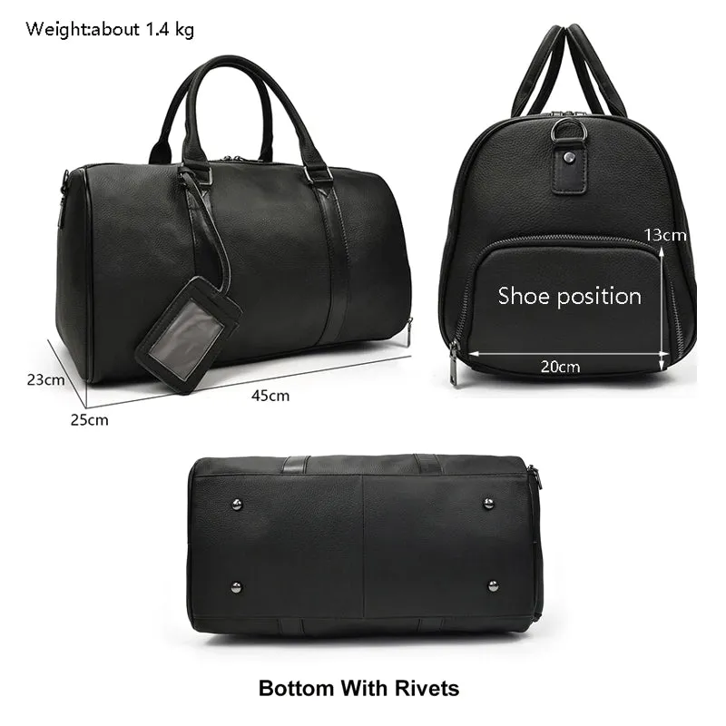 Travel Bag Cow Leather Carry On Luggage Bag