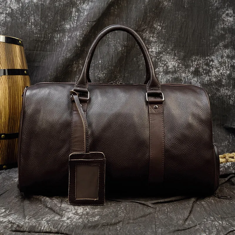 Travel Bag Cow Leather Carry On Luggage Bag