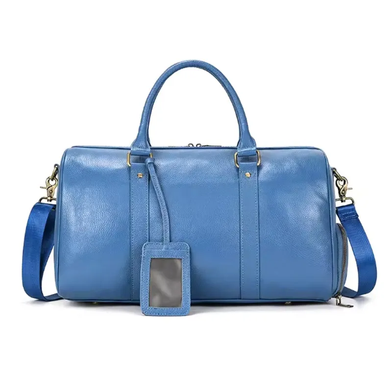 Travel Bag Cow Leather Carry On Luggage Bag