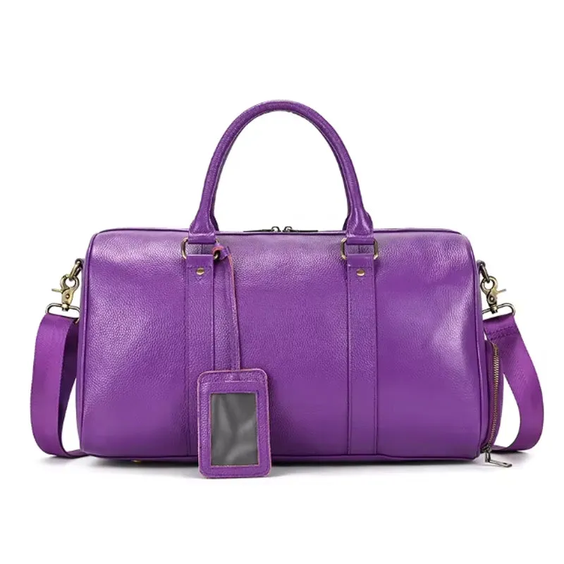 Travel Bag Cow Leather Carry On Luggage Bag