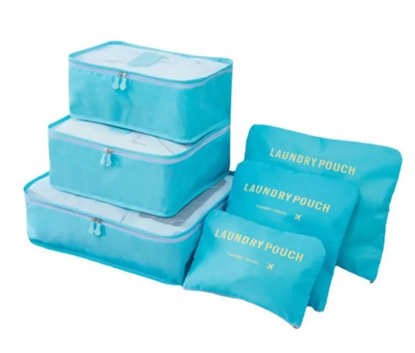 Travel Organiser Clothes Bag 6PC SET * 8 Colors