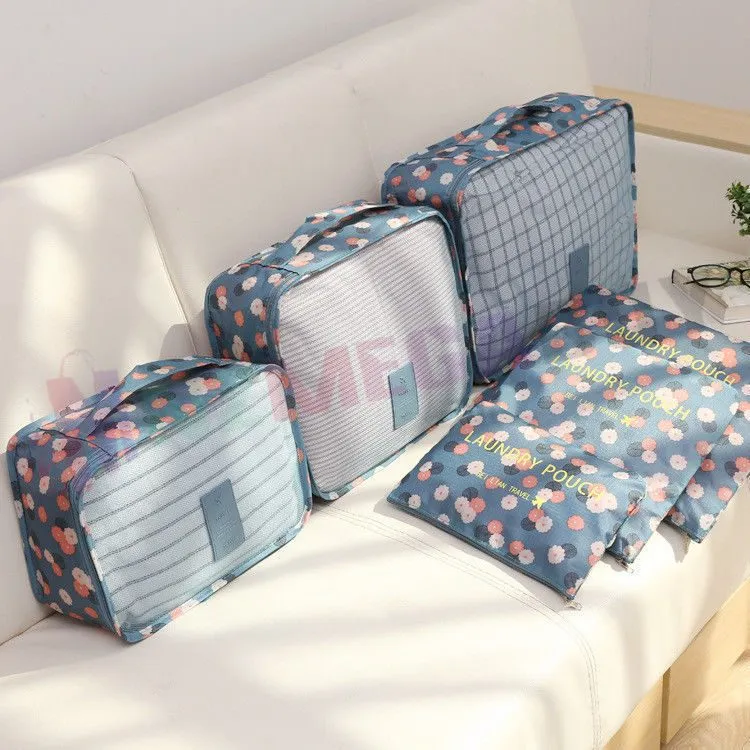 Travel Organiser Clothes Bag 6PC SET * 8 Colors