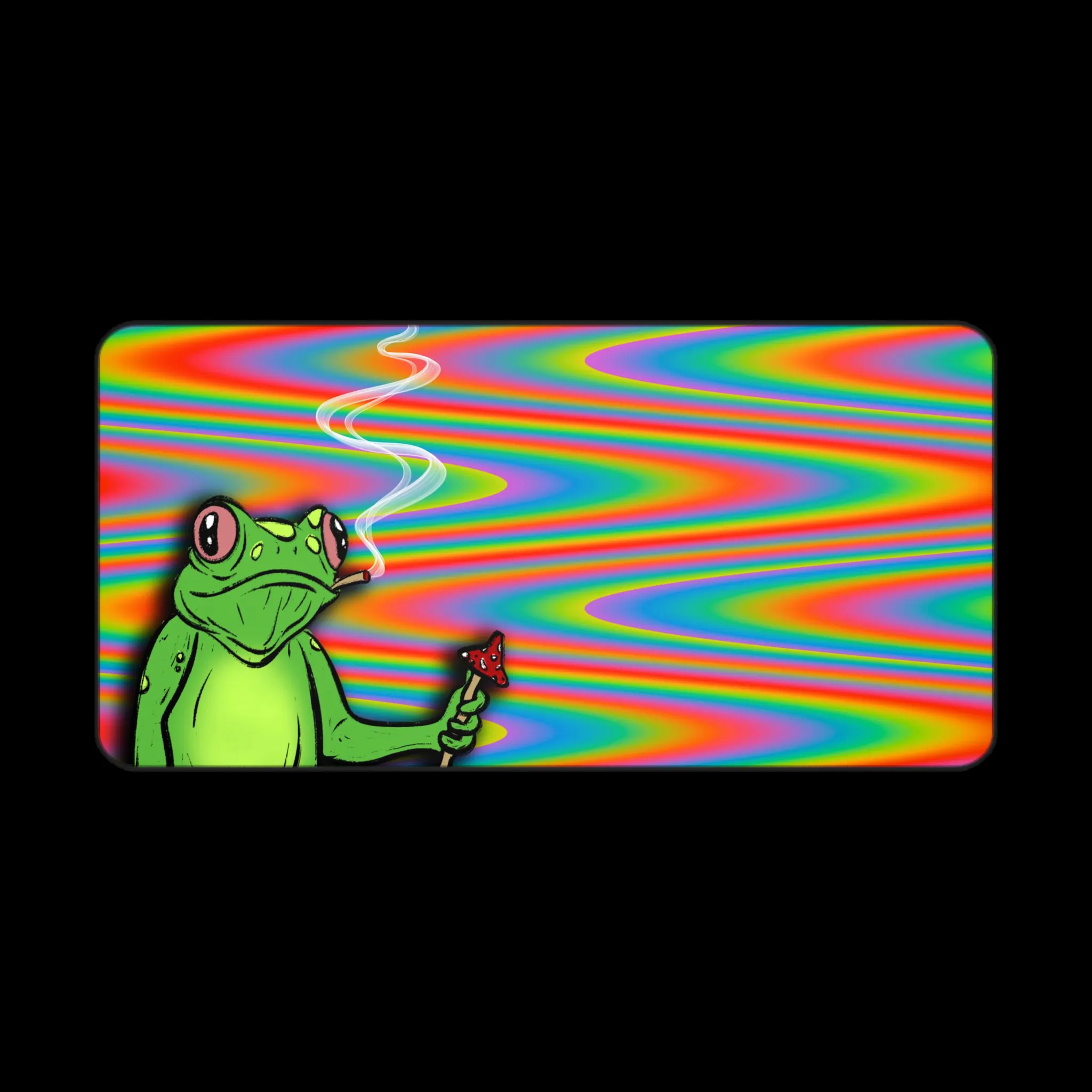 Trippy Frog Desk Mat