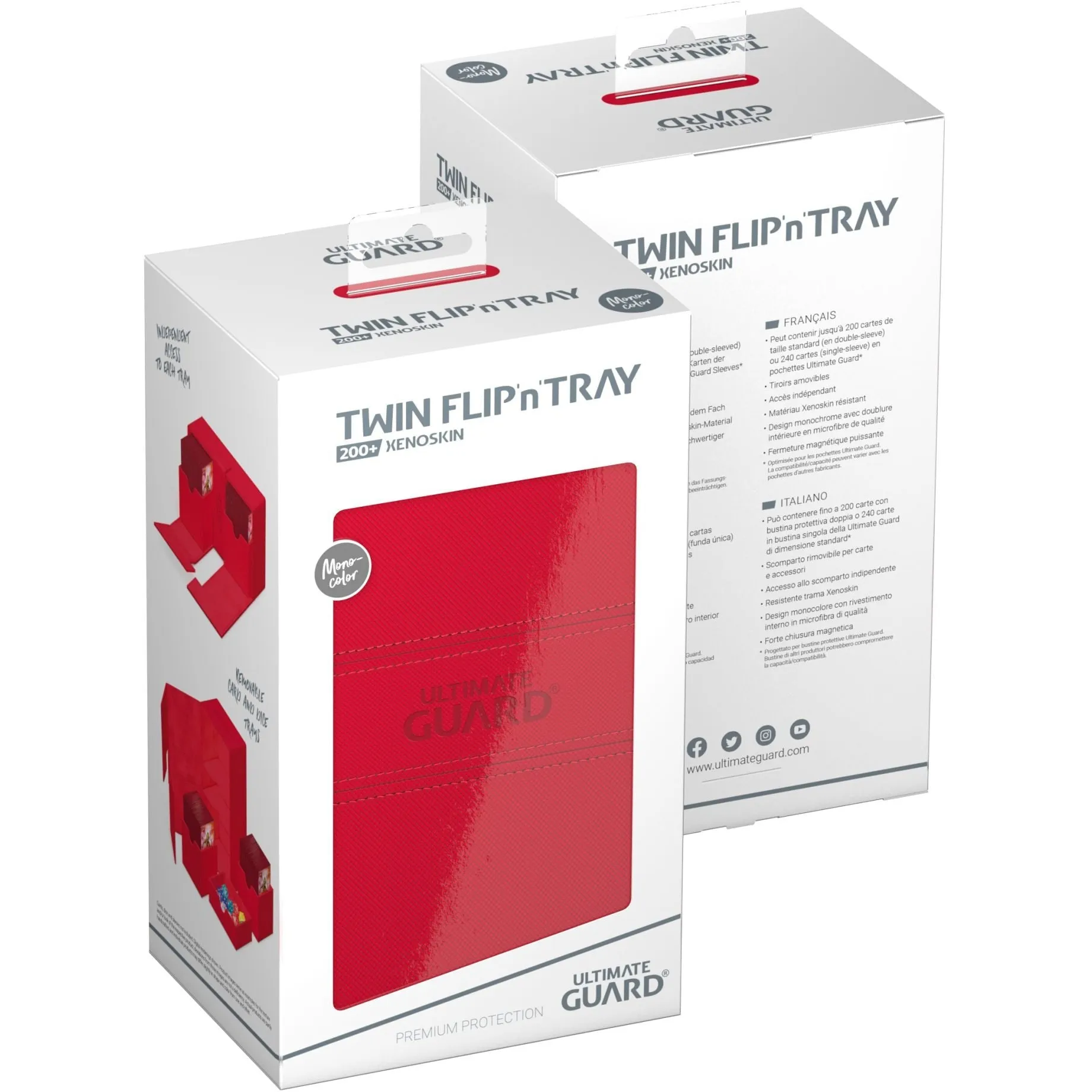 Twin Flip'n'Tray Xenoskin 200  Red Monocolor