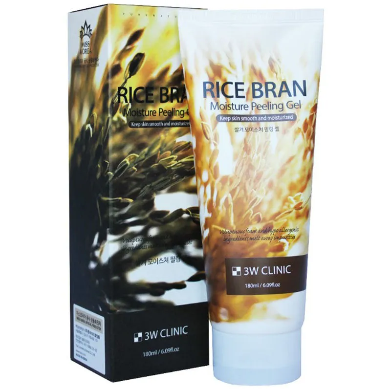 Tẩy Tế Bào Chết 3W Clinic Rice Bran Moisture Peeling Gel 180ml
