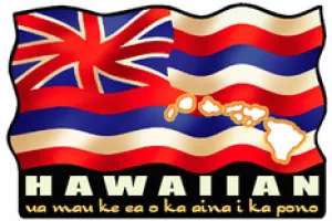 Ua Mau Hawaiian Flag decal