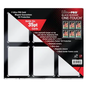 ULTRA PRO ONE TOUCH - Black Border 35pt 6 x Card Pack
