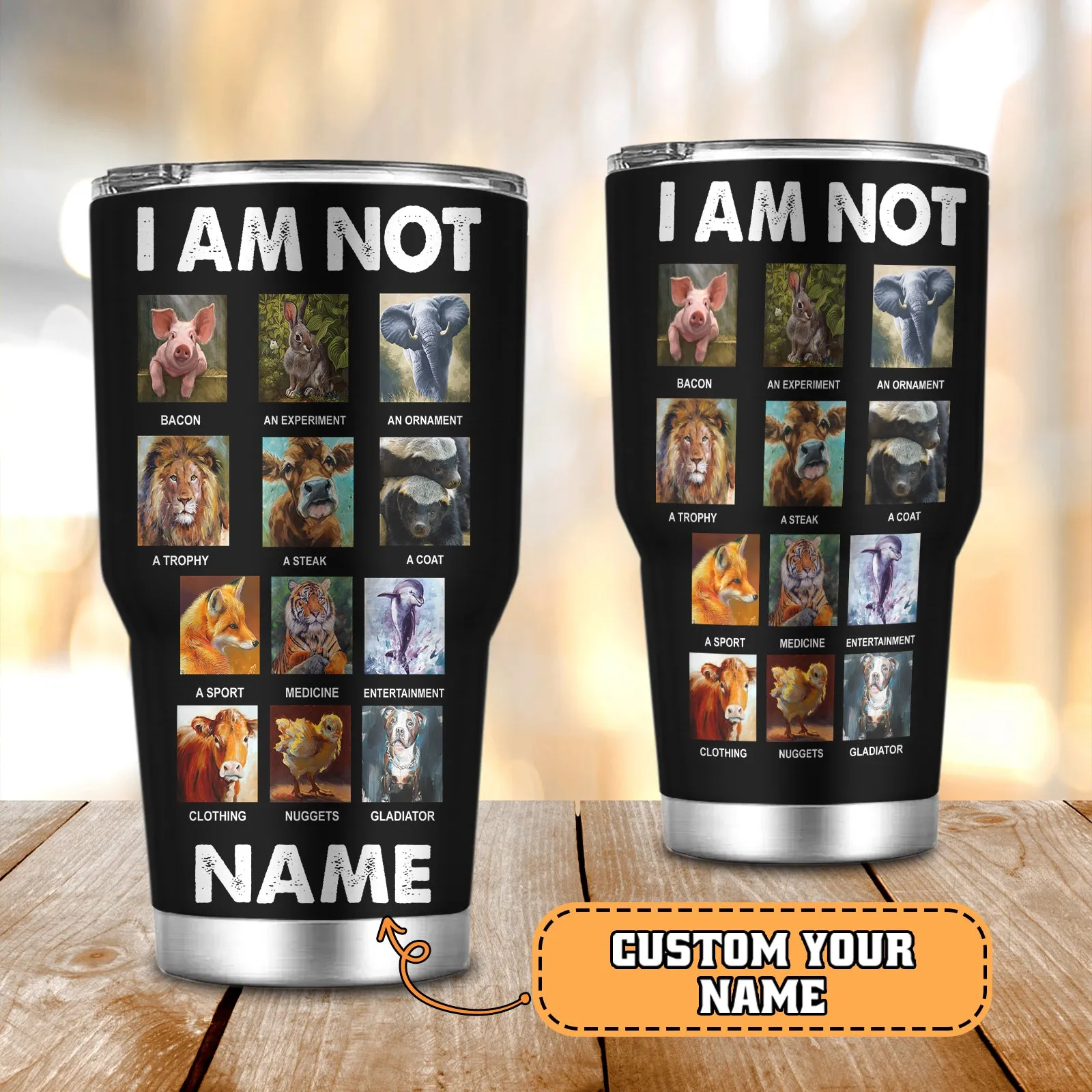 Vegan For Everything 2- Custom Tumbler - Loop - T2k-227