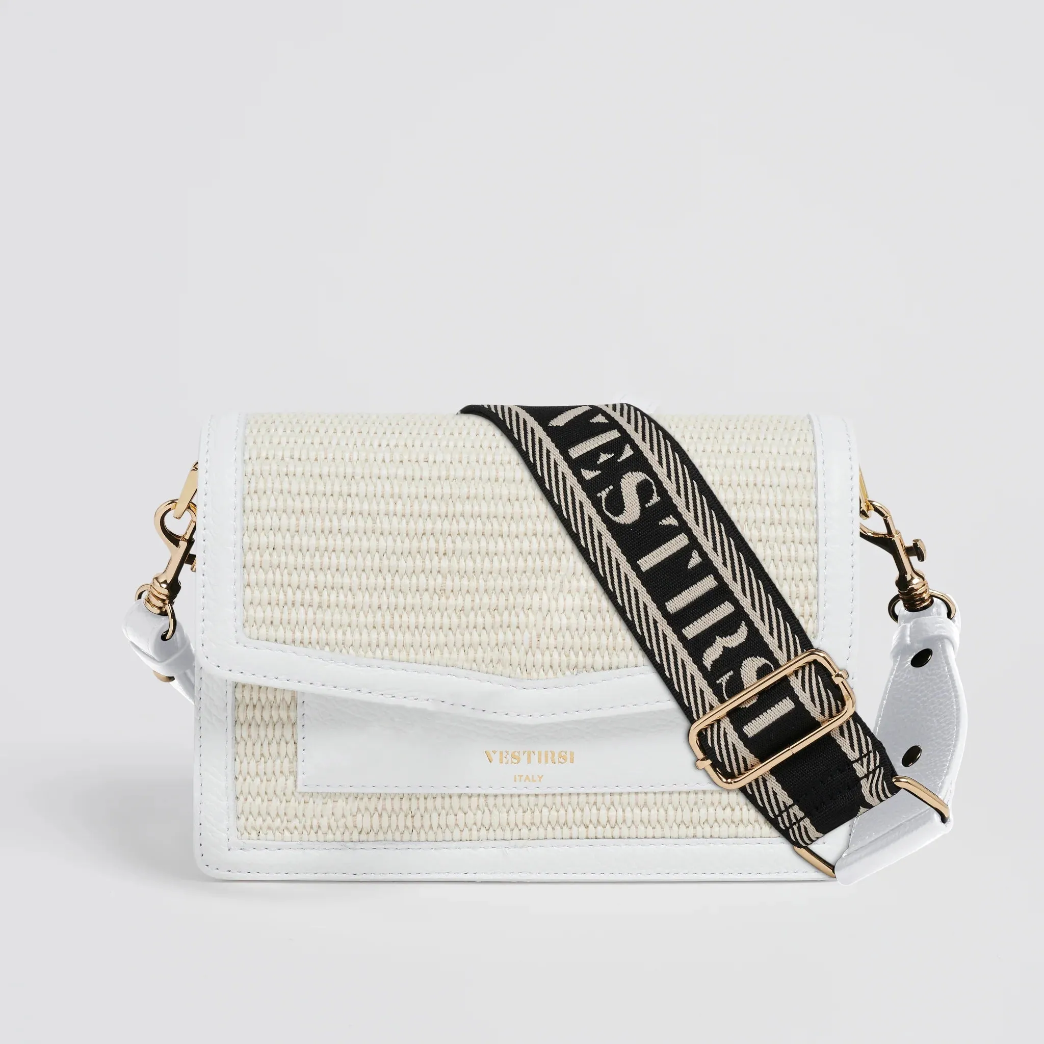 Vestirsi Woven Bag Strap White Pebble