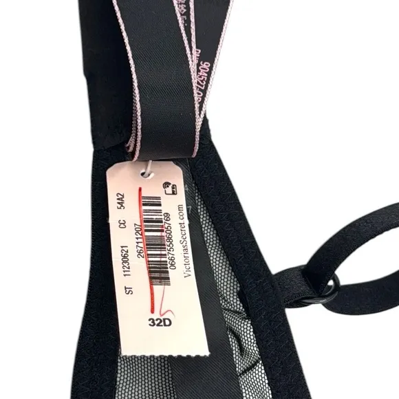 Victoria’s Secret Very Sexy Shine Strappy Unlined Lace Low-Cut Demi Bra Size 32D