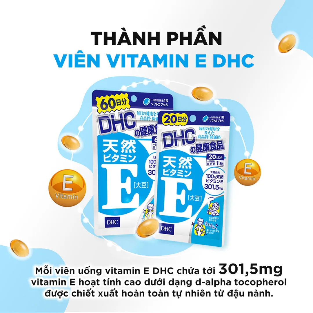 Viên Uống Bổ Sung Vitamin E DHC 60 Viên