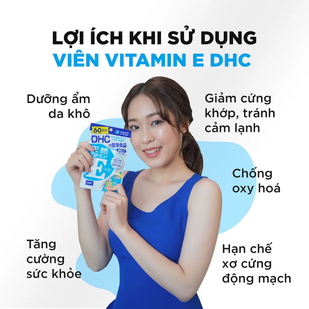 Viên Uống Bổ Sung Vitamin E DHC 60 Viên