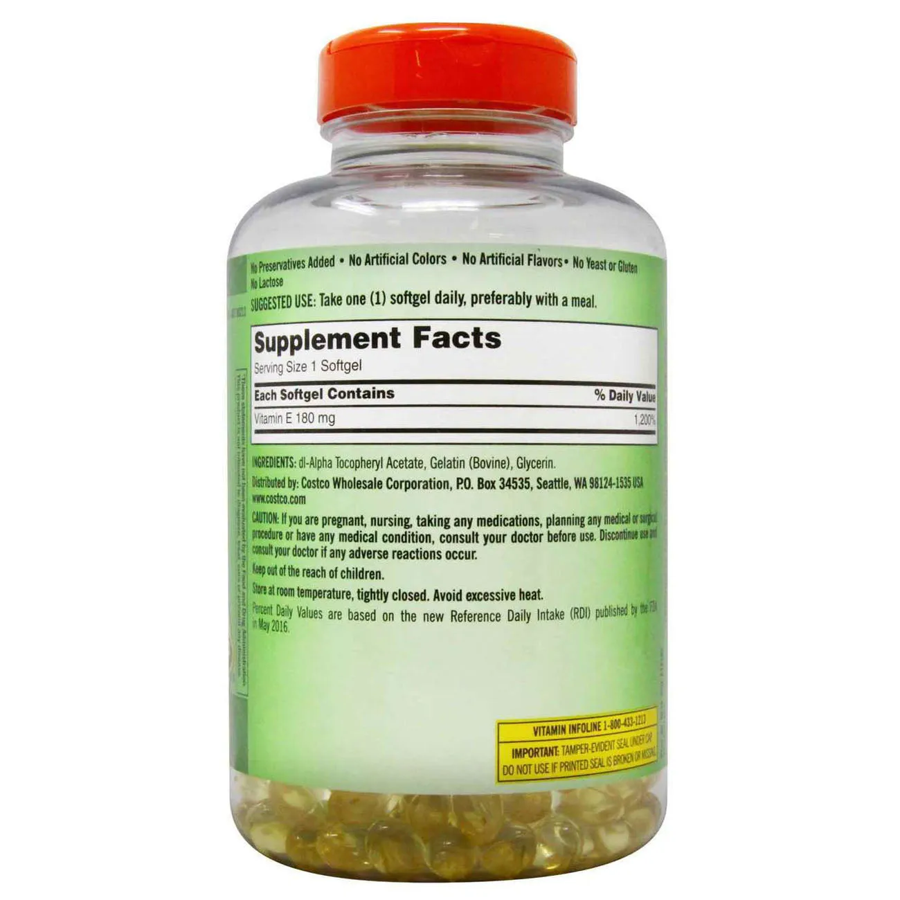 Viên Uống Kirkland Vitamin E 400 I.U 500 Viên