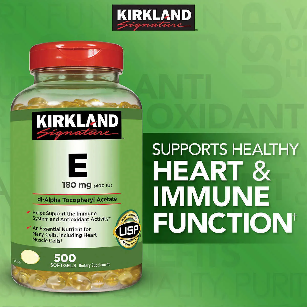 Viên Uống Kirkland Vitamin E 400 I.U 500 Viên