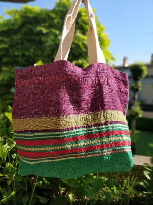 Vintage Kantha Shopping Bag