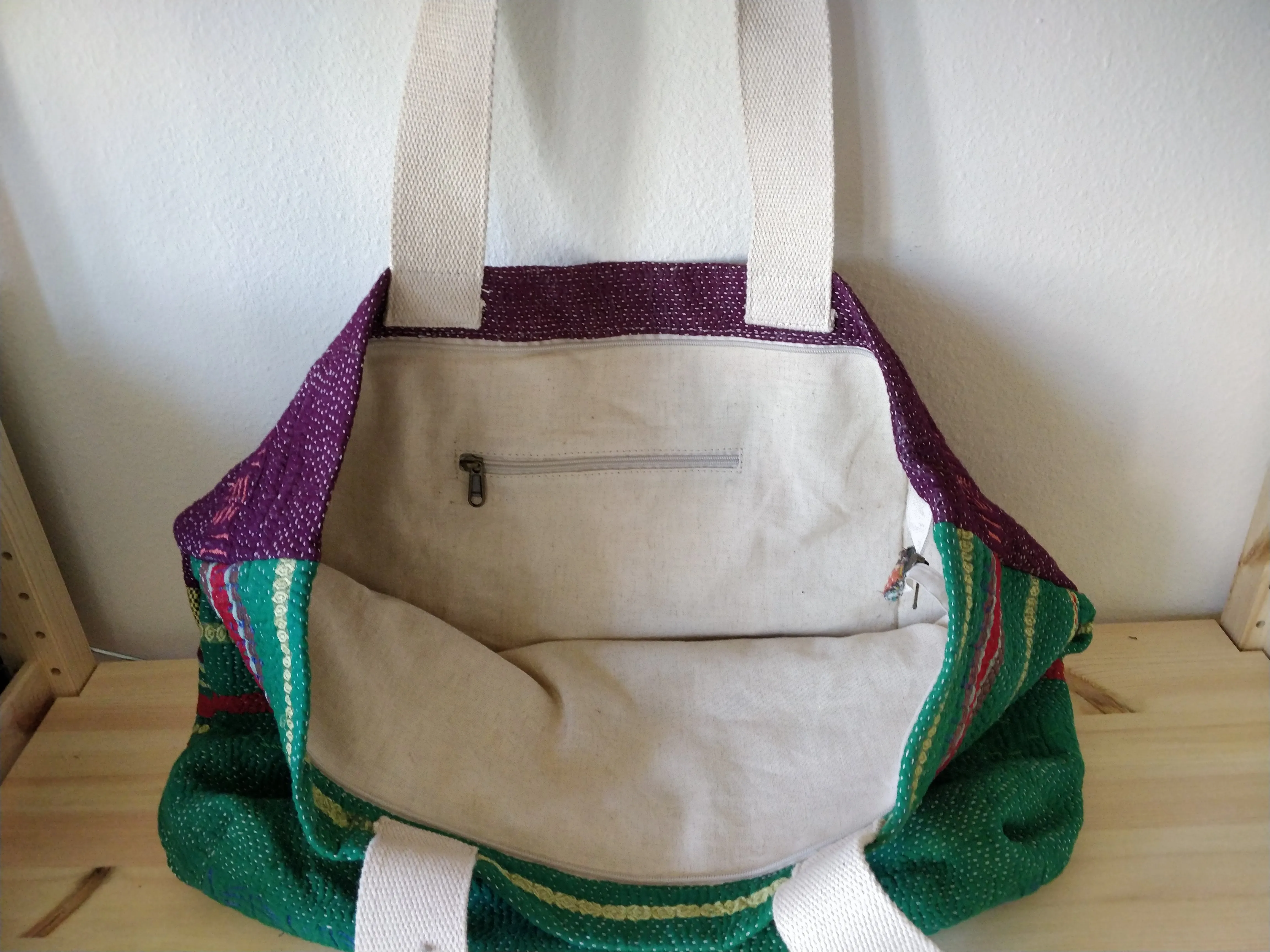 Vintage Kantha Shopping Bag